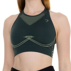 Gymshark Apex Seamless Sports Bra Size S Green Heat Mapping Ventilation
